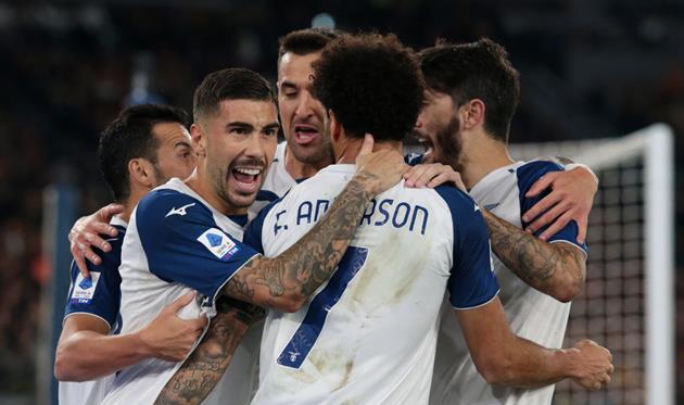 Гравці Лаціо святкують гол у дербі, Getty Images