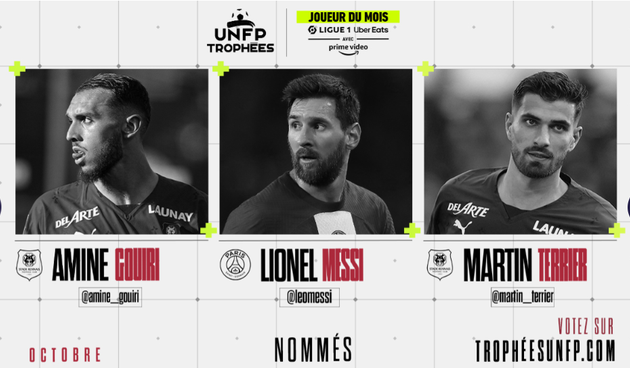 Мессі може знову стати гравцем місяця в Лізі 1