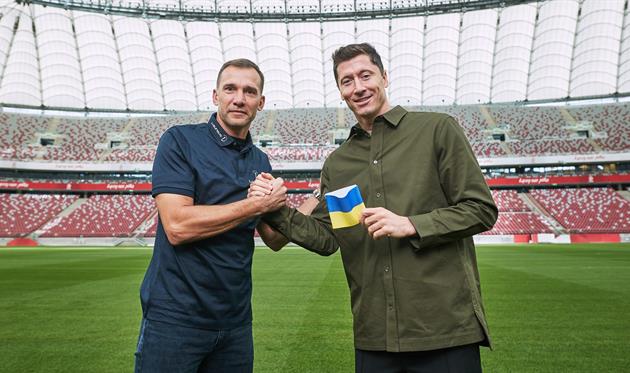 Андрій Шевченко та Роберт Левандовські на Народовому, Getty Images