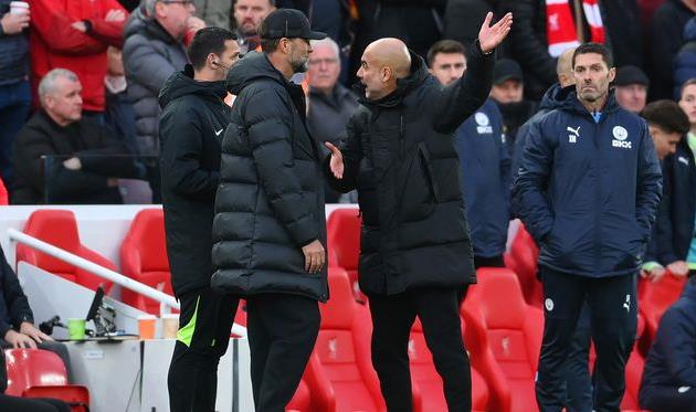 Юрген Клопп (ліворуч) та Хосеп Гвардіола, Getty Images