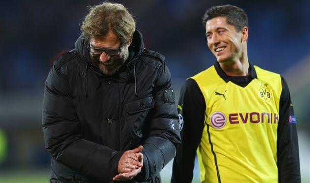 Юрген Клопп (ліворуч) та Роберт Левандовські, Getty Images