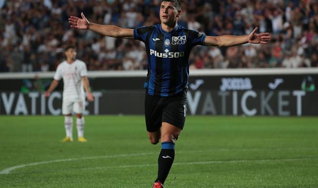 Руслан Маліновський після голу Мілану, Getty Images