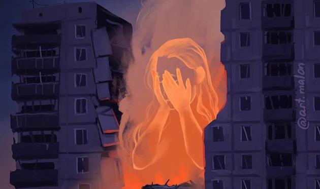 Дніпро, 14.01.2023. Графіка: @art.malon