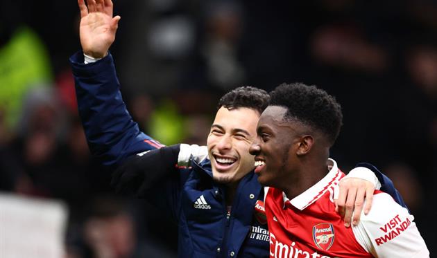 Мартінеллі та Нкетія радіють перемозі, Getty Images