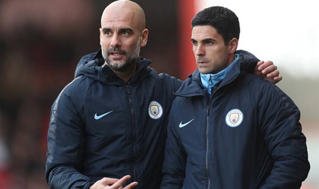 Хосеп Гвардіола та Мікель Артета / Getty Images