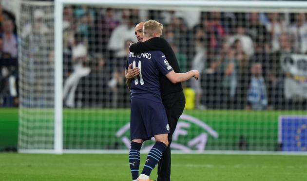 Пеп Гвардіола та Олександр Зінченко, Getty Images