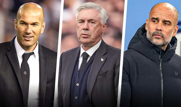 Зідан, Анчелотті та Гвардіола, фото: Squawka