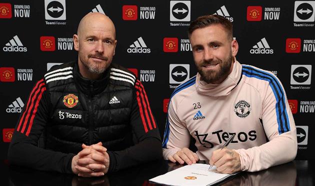 Ерік тен Гаг та Люк Шоу, manutd.com