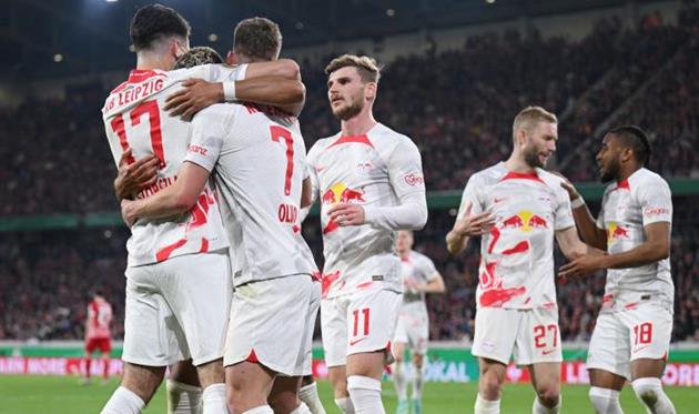 Радощі гравців РБ Лейпциг, getty images