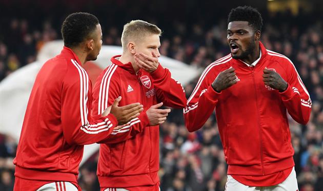 Габріел Жезус, Олександр Зінченко та Томас Парті, getty images