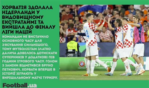 Хорватія здолала Нідерланди та вийшла до фіналу Ліги націй, Беллінгем — гравець Реала: головне за 14 червня