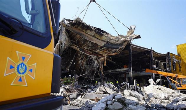 Ракетний удар по Кременчуку - Фото сайту Факти ICTV