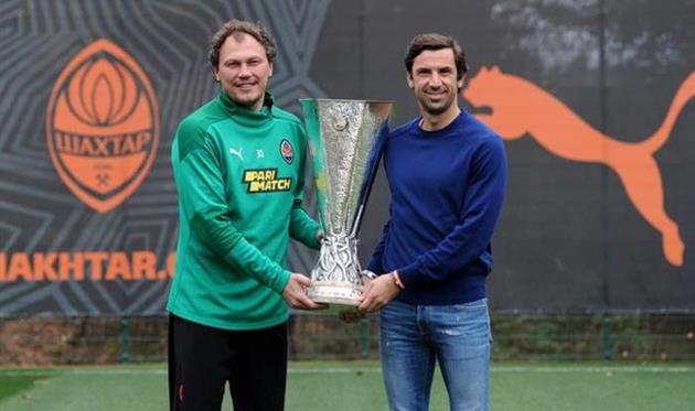 Андрій Пятов та Дарійо Срна, Фото: ФК Шахтар Донецьк