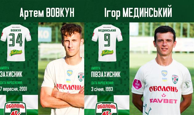 Артем Вовкун та Ігор Мединський, ФК Оболонь