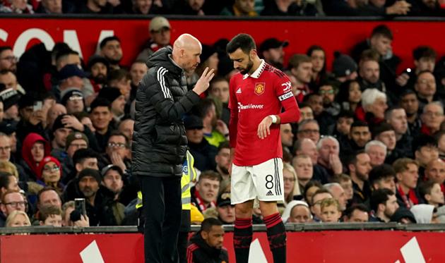 Тен Гаг та Бруну Фернандеш, getty images