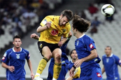 АЕК - Астерас, Майсторович сравнивает счет. Фото greeksoccer.com