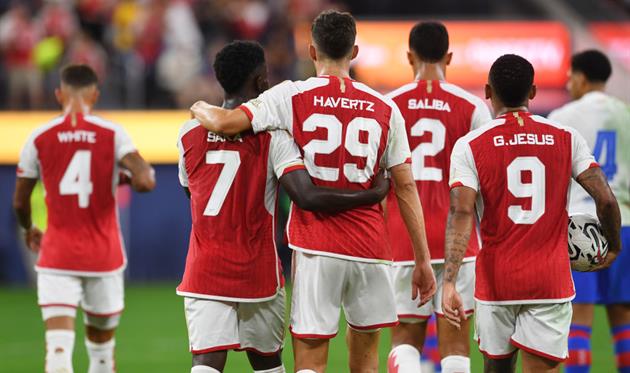 Кай Гаверц разом із іншими гравцями Арсеналу, getty images