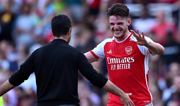 Мікель Артета та Деклан Райс, getty images