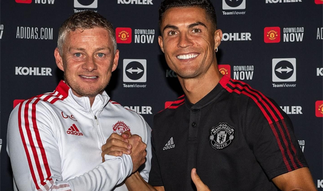 Уле Гуннар Сульшер та Кріштіану Роналду, фото - Фабріціо романо