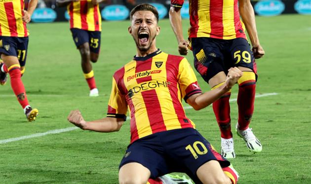 Радощі гравців Лечче, getty images