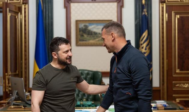 Володимир Зеленський та Андрій Шевченко, фото - ОП