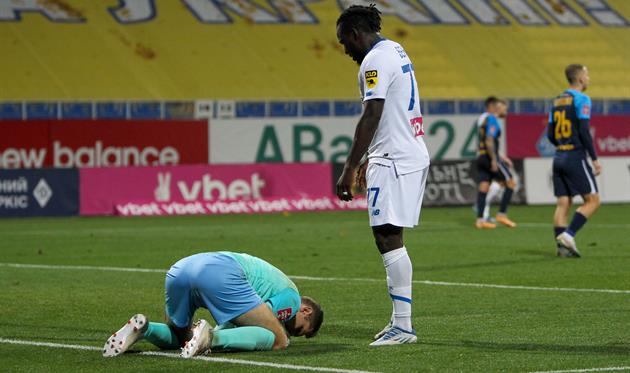 Усі спроби динамівців пробити Волинця виявилися безуспішними / ФОТО: ФК ДИНАМО