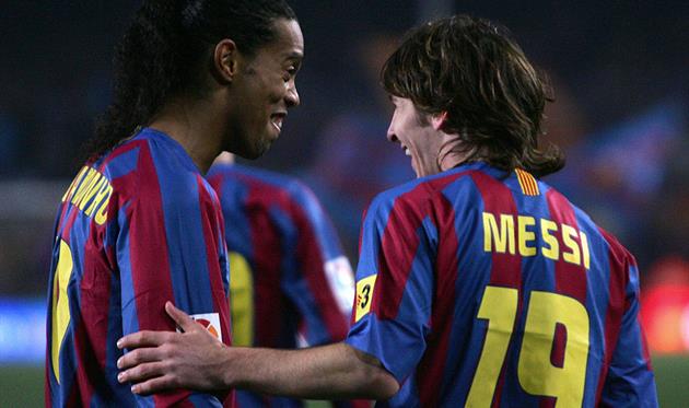 Роналдіньо та Ліонель Мессі, Getty Images