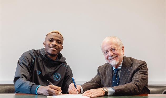 Віктор Осімген і Ауреліо де Лаурентіс, фото Наполі