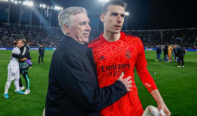 Карло Анчелотті та Андрій Лунін, gettyimages