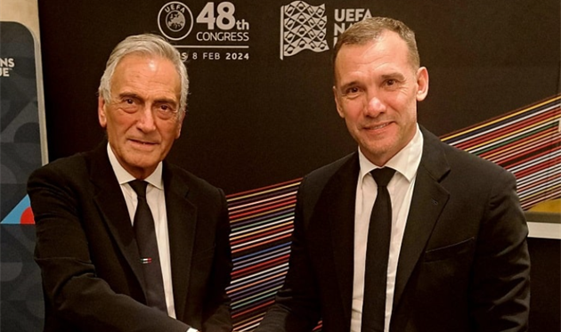 Габріеле Гравіна та Андрій Шевченко, УАФ