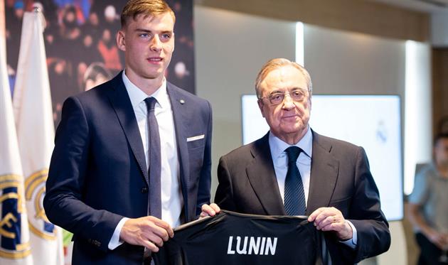 Андрій Лунін і Флорентіно Перес, gettyimages