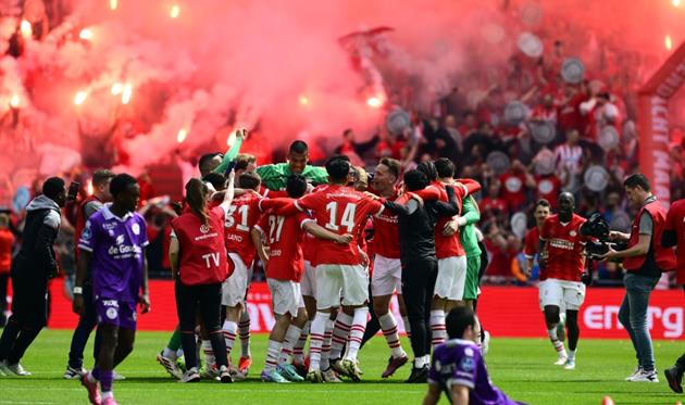 ПСВ святкує здобуття титулу, Getty Images