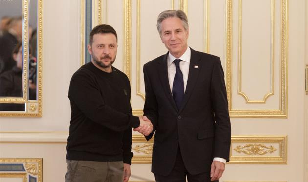 Володимир Зеленський та Ентоні Блінкен, Getty Images
