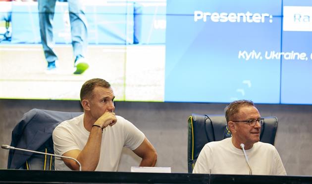 Андрій Шевченко та Ральф Рангнік, УАФ