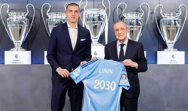 Андрій Лунін та Флорентіно Перес, Реал Мадрид