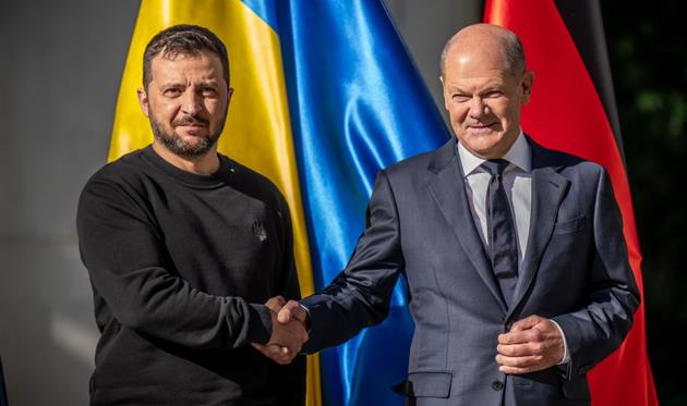 Володимир Зеленський та Олаф Шольц, Getty Images
