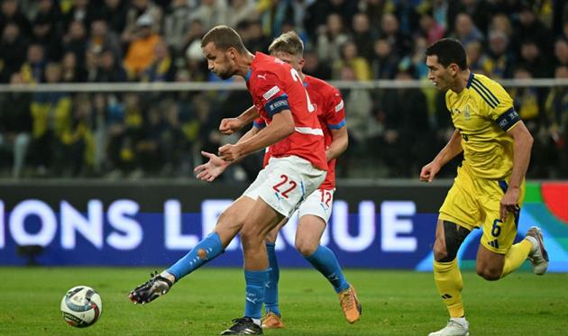 Томаш Соучек у матчі з Україною, Getty Images