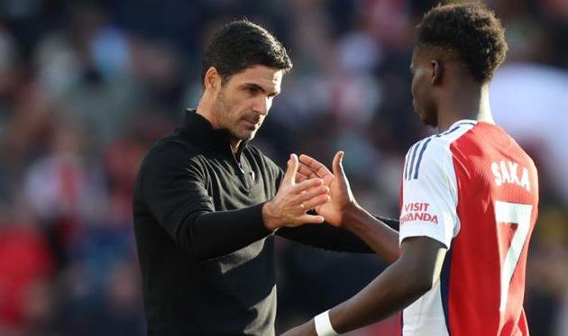 Мікель Артета та Букайо Сака, Getty Images