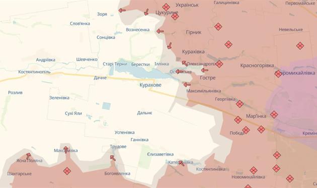Ситуація на Курахівському напрямку, фото: Скриншот