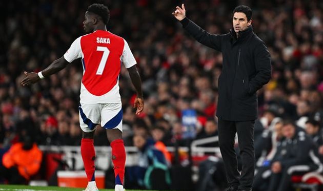 Букайо Сака та Мікель Артета, Getty Images
