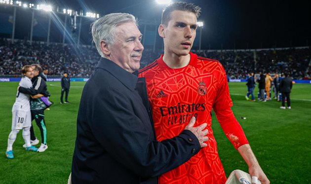 Анчелотті та Лунін, getty images