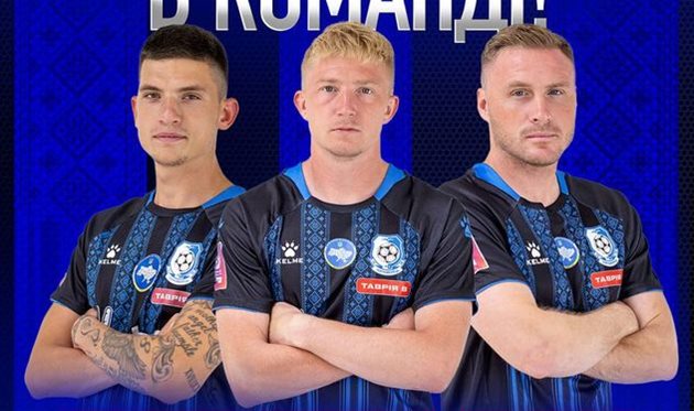 Євгеній Рязанцев, Владислав Кулач та Олександр Скляр, фото ФК Чорноморець