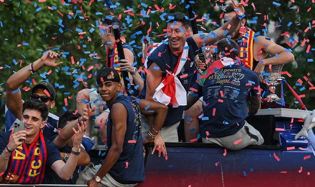 Барселона святкує чемпіонство, gettyimages