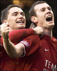 Радость игроков Абердина, bbc.co.uk