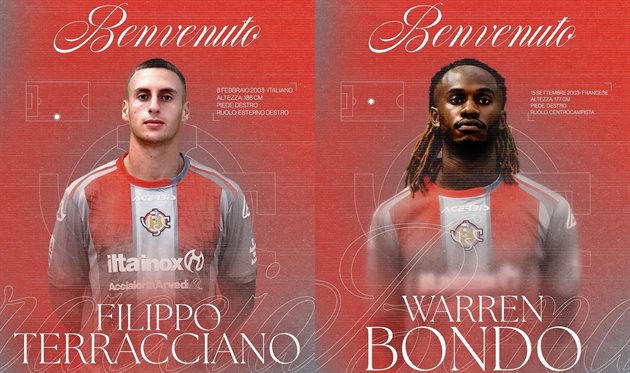 Філіппо Терраччано й Воррен Бондо, x.com/USCremonese