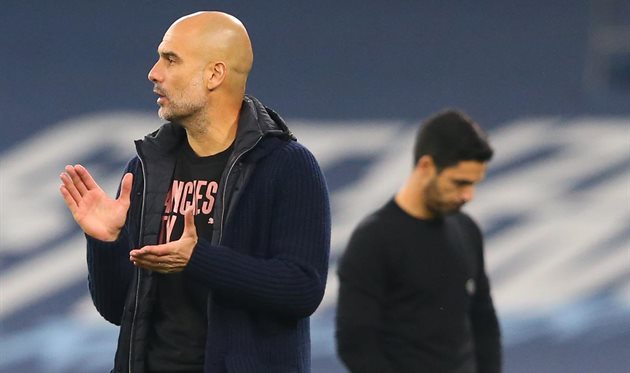 Pepe Guardiola and Mikel Artet, Getty Images