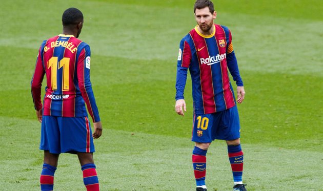 Дембеле та Мессі, Getty Images