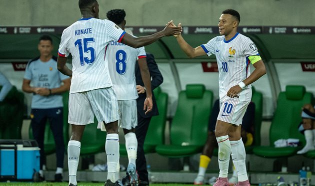 Ibraim Kote and Kilian Mbappe, Getty Images