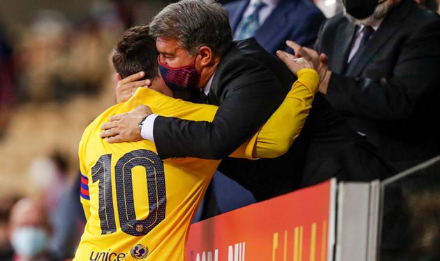 Laporty and Messi, Getty Images