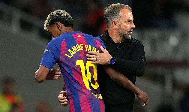 Ламін Ямаль та Ганс-Дітер Флік Getty Images